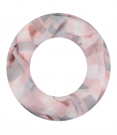 Damen Loop Schal, schmal, rosa