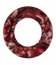 Damen Loop Schal, schmal, rot