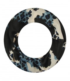 Damen Loop Schal, schmal, blau