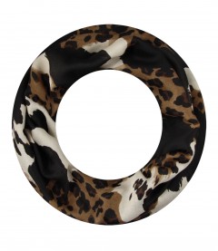 Damen Loop Schal, schmal, braun