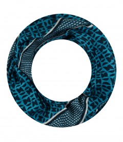 Damen Loop Schal, schmal, blau