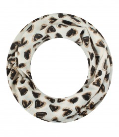 Damen Loop Schal, schmal, beige