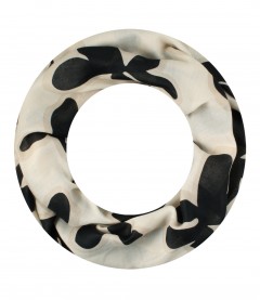 Damen Loop Schal, schmal, creme