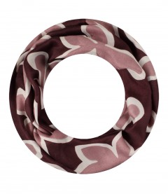 Damen Loop Schal, schmal, rot