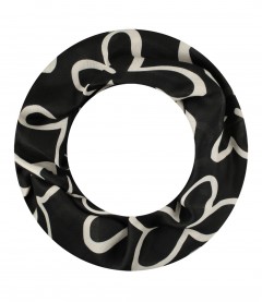 Damen Loop Schal, schmal, schwarz