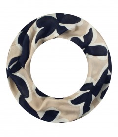 Damen Loop Schal, schmal, navy