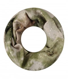 Damen Loop Schal, metallic, grün