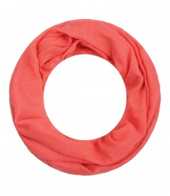Loop Schal, schmal - einfarbig, koralle