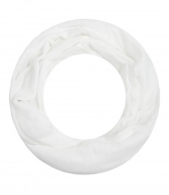 Loop Schal, schmal - einfarbig, weiß