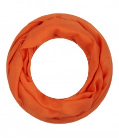 Loop Schal, schmal - einfarbig, mandarin