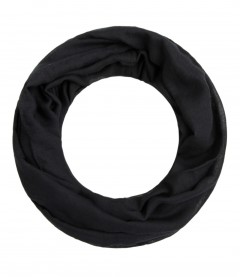 Loop Schal, schmal - einfarbig, schwarz