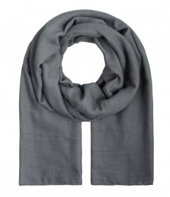 Damen Halstuch, XL - einfarbig, dunkelgrau