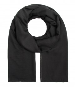Damen Halstuch, XL - einfarbig, schwarz