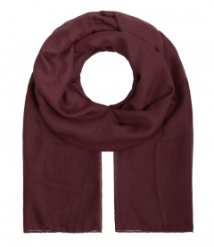 Damen Halstuch, XL - einfarbig, weinrot