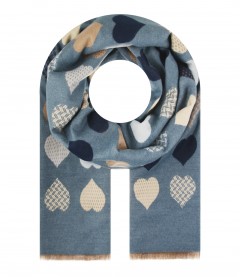Schal, blau
