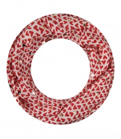 Loop Schal, schmal, rot