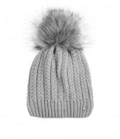 Mütze mit Teddy Innenfutter, grau