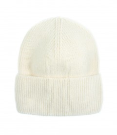 Basic Beanie Mütze - Feinstrick, offwhite