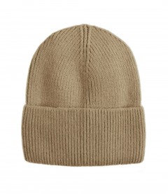 Basic Beanie Mütze - Feinstrick, beige