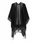 Majea Damen Poncho, schwarz