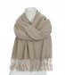 Damen Schal - einfarbiger Winterschal, taupe