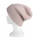 Damen Basic Strick Mütze, alt rosa