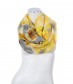 Damen Loop Schal - gemustert, gelb