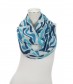 Damen Loop Schal, schmal, blau