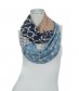 Damen Loop Schal, schmal, blau