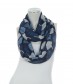 Damen Loop Schal, schmal, blau