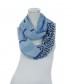 Damen Loop Schal, schmal, blau