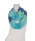 Damen Loop Schal, schmal, blau
