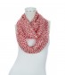 Damen Loop Schal, schmal, rot