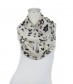 Damen Loop Schal, schmal, creme
