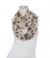 Damen Loop Schal, schmal, beige