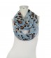 Damen Loop Schal, schmal, blau