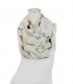 Damen Loop Schal, schmal, grau