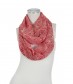Damen Loop Schal, schmal, rot