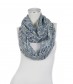 Damen Loop Schal, schmal, blau
