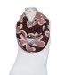 Damen Loop Schal, schmal, rot