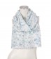 Damen Schal floral, Pailletten, blau