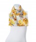 Damen Halstuch - Blumen Muster, gelb