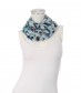 Damen Loop Schal, schmal, blau