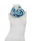 Damen Loop Schal, schmal, blau