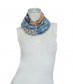 Damen Loop Schal, schmal, blau