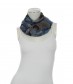 Damen Loop Schal, schmal, blau