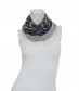 Damen Loop Schal, schmal, schwarz