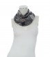 Damen Loop Schal, schmal, grau