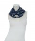 Damen Loop Schal, schmal, blau