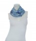 Damen Loop Schal, schmal, blau
